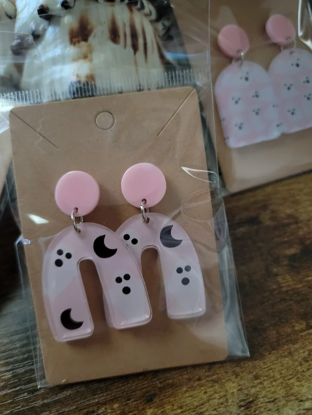 3pcs Pink Ghost Earrings - Cute Pink Dangle Earrings